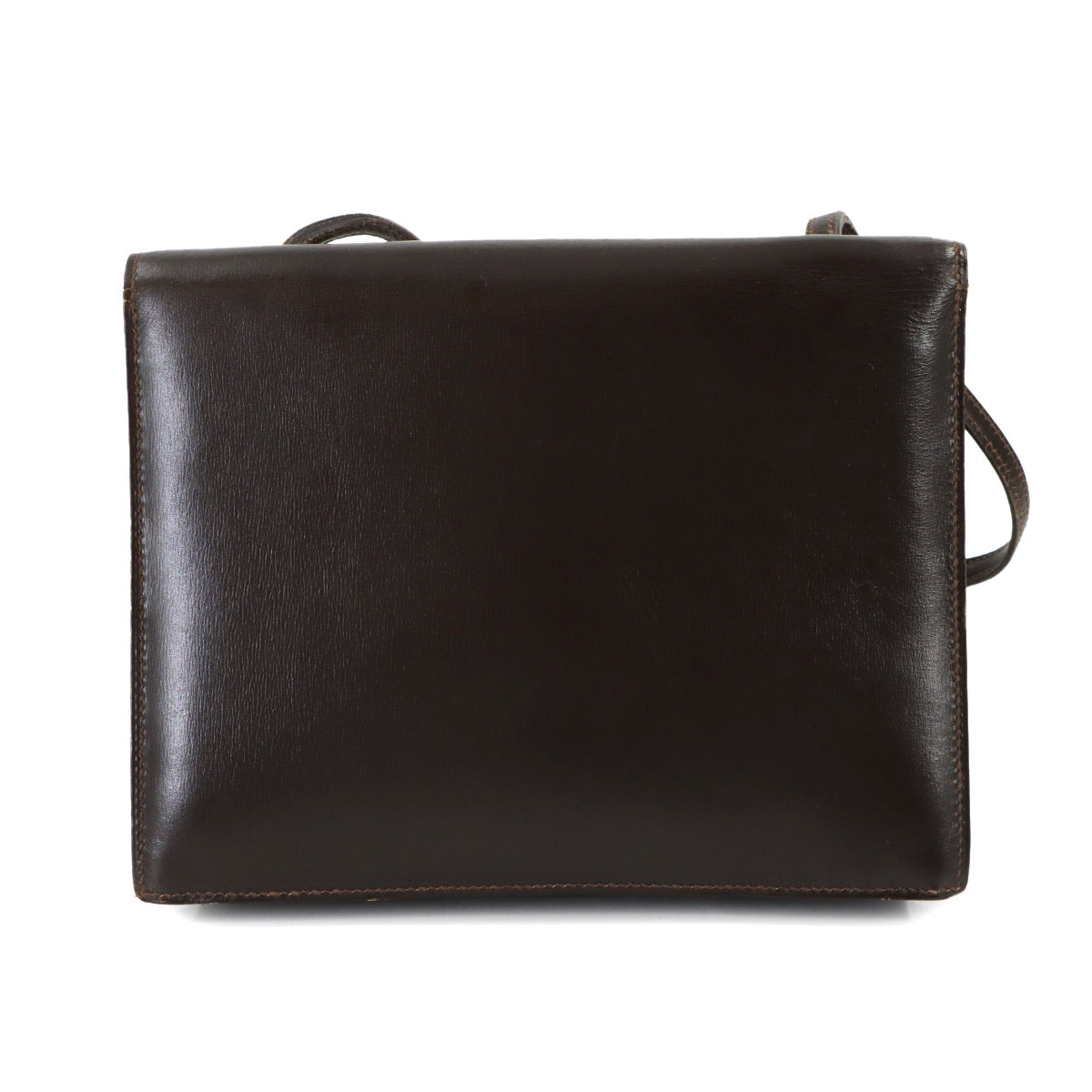 Ring2 Shoulder Bag Box calf Brown Vintage Purse