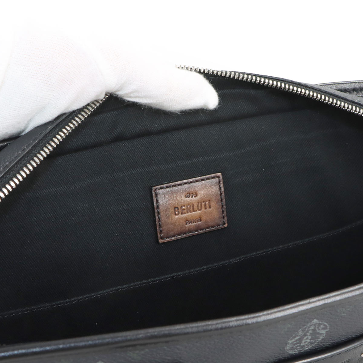 Journey Briefcase Business Bag PVC Leather Black Purse