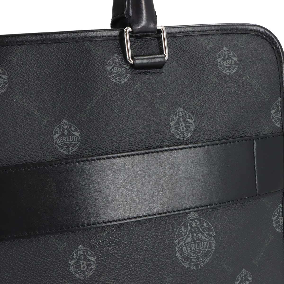 Journey Briefcase Business Bag PVC Leather Black Purse