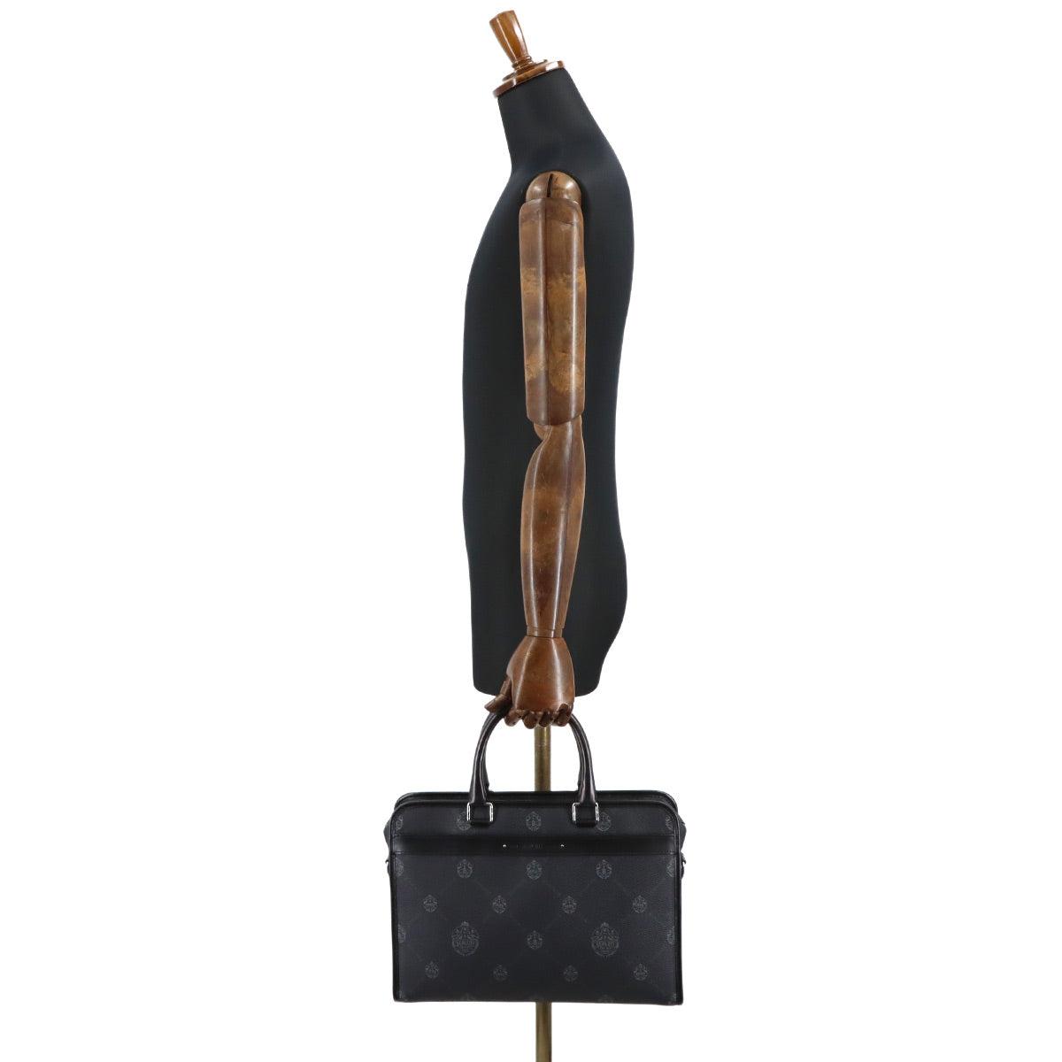 Journey Briefcase Business Bag PVC Leather Black Purse