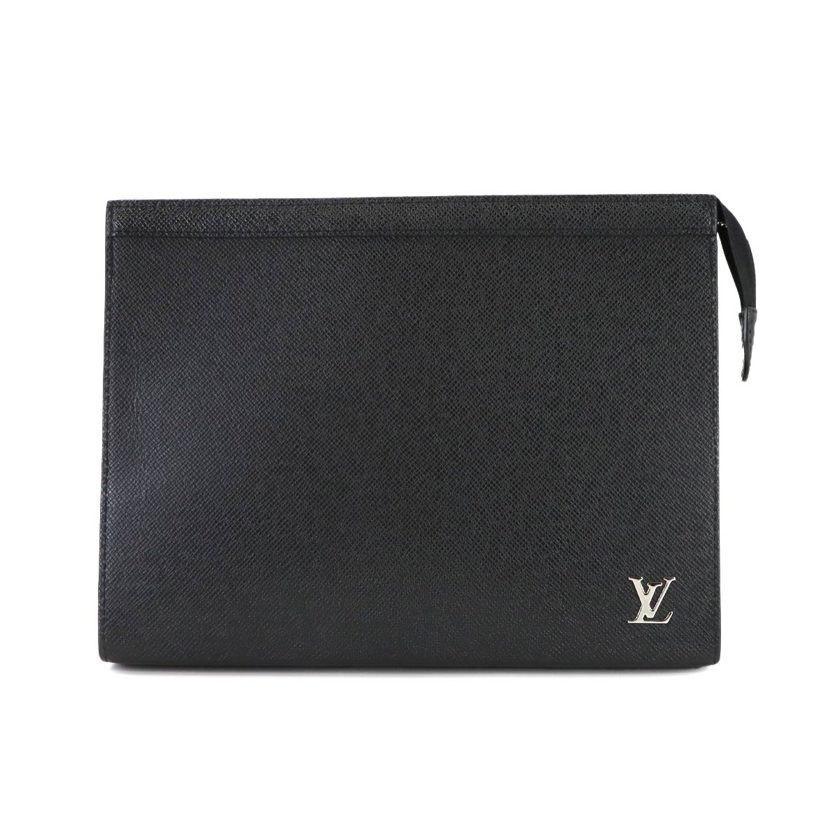 Taiga Pochette Voyage Clutch Bag Leather Black M30450