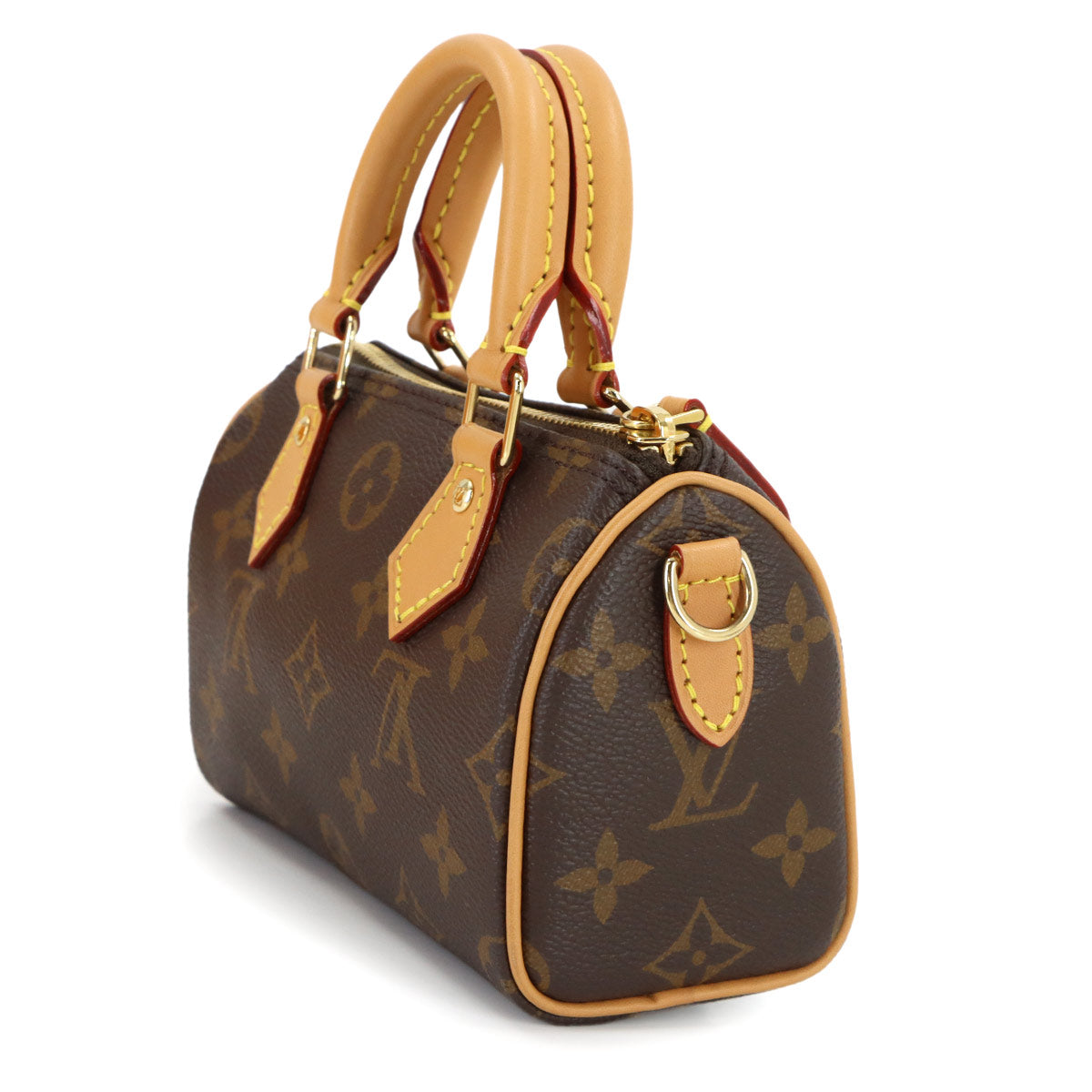 Monogram Nano Speedy 2way Hand Shoulder Bag Brown M81085