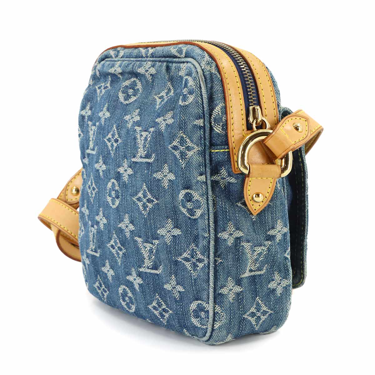 Monogram Denim Camera Bag Shoulder Bag Blue M95348 Purse