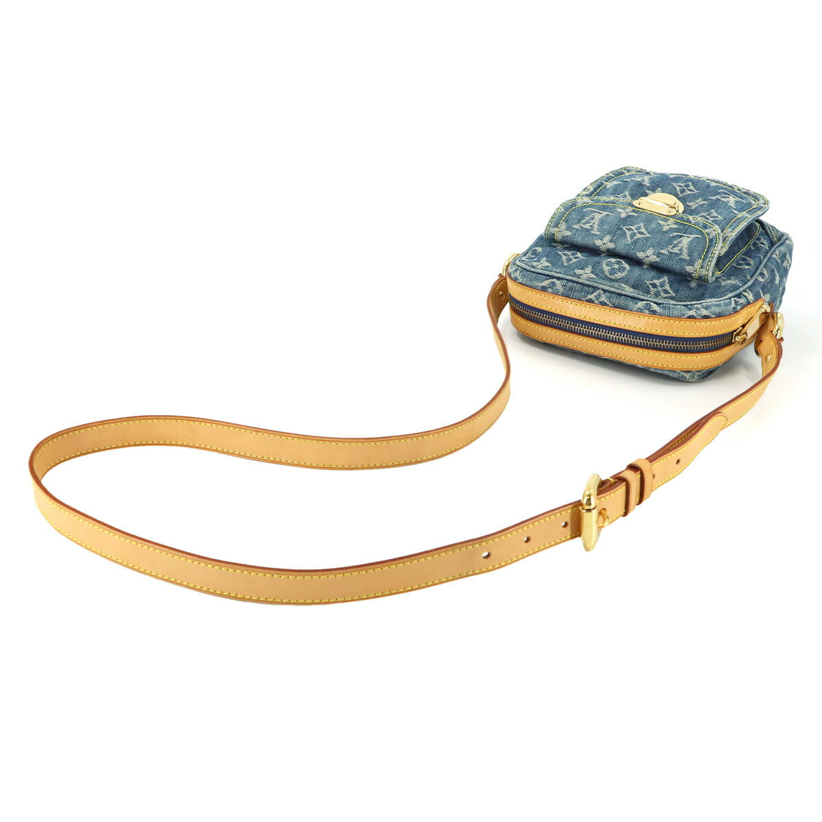 Monogram Denim Camera Bag Shoulder Bag Blue M95348 Purse