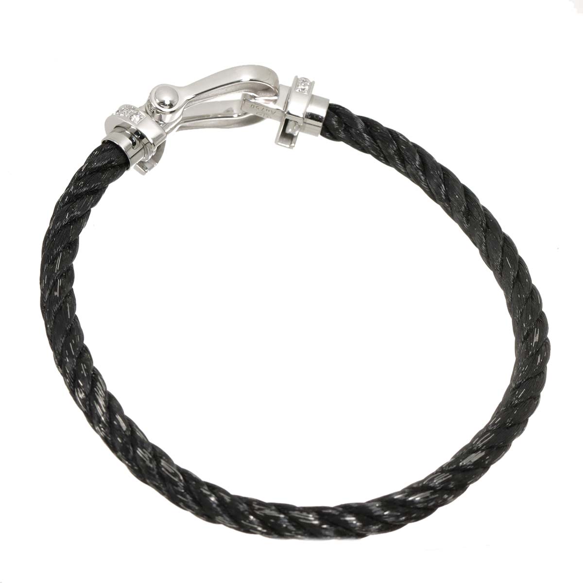 Force 10 LM Diamond Bracelet 18K WG 750 Steel size17