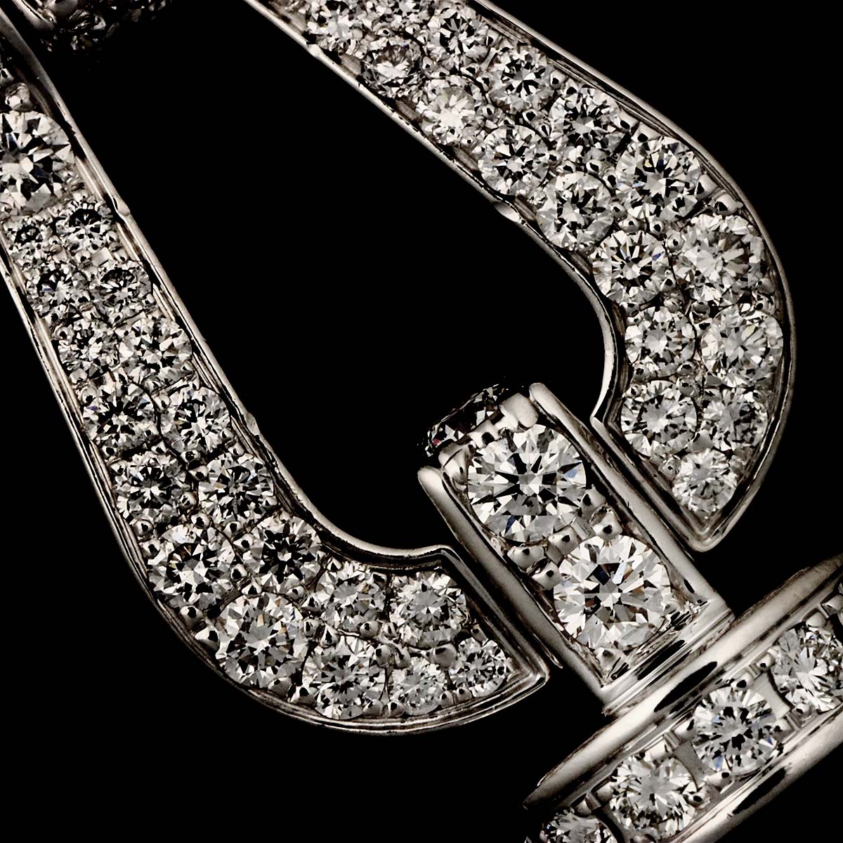Force 10 LM Diamond Bracelet 18K WG 750 Steel size17