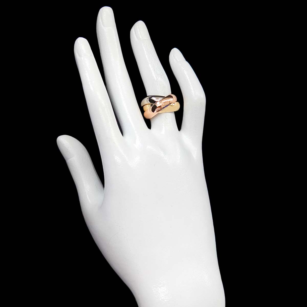 Trinity Ring 18K YG WG PG 750 Size50 5.25(US)
