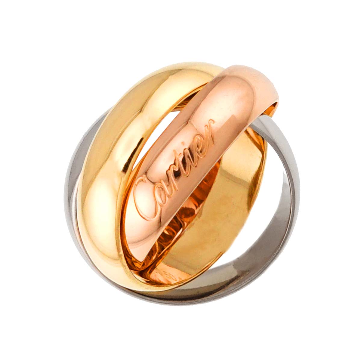 Trinity Ring 18K YG WG PG 750 Size50 5.25(US)
