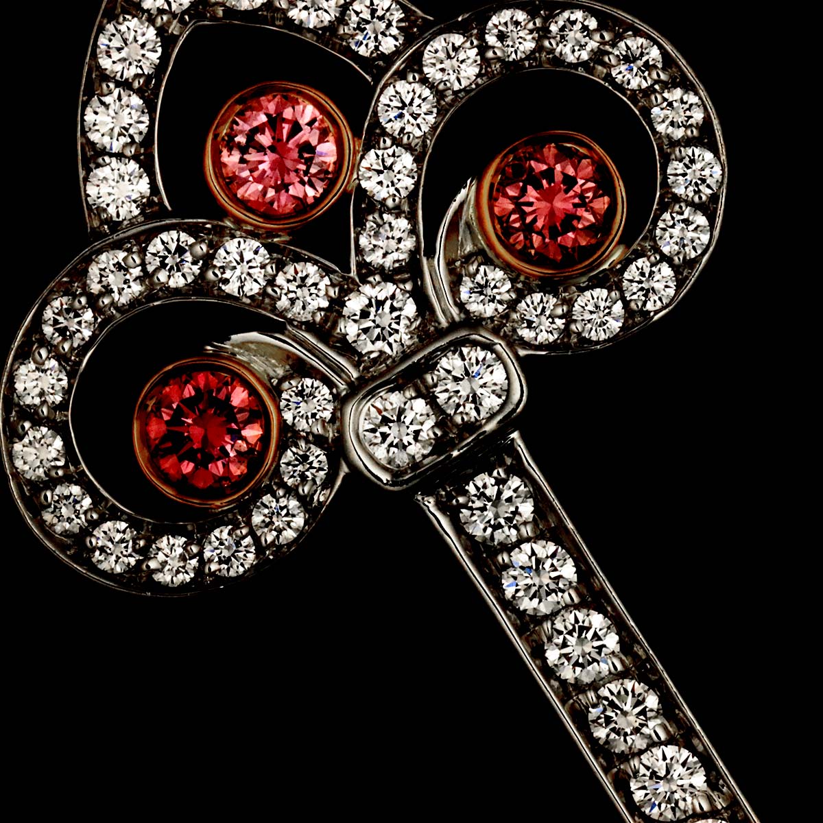 PinkDiamond Necklace Platinum 18K WG PG 750