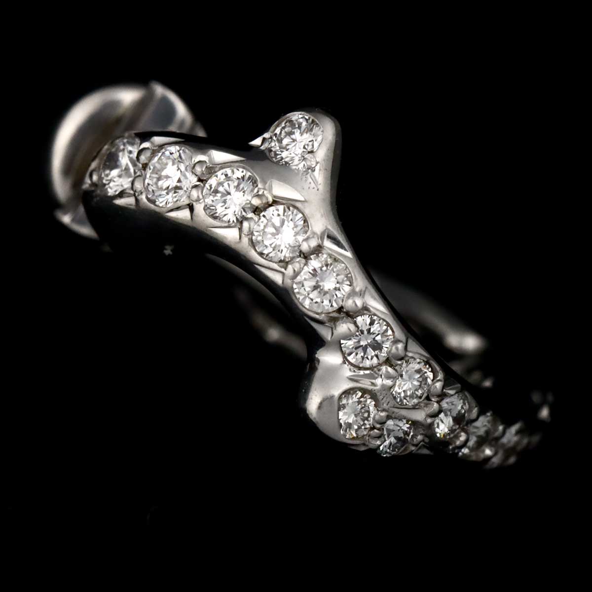 Diamond Earring Clip-on 18K WG 750 One Piece only