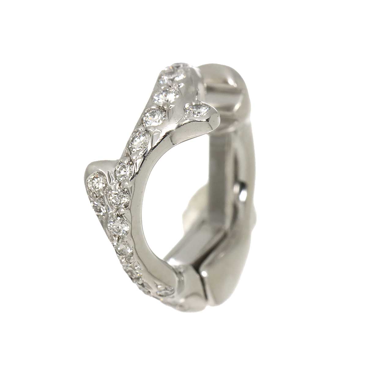 Diamond Earring Clip-on 18K WG 750 One Piece only