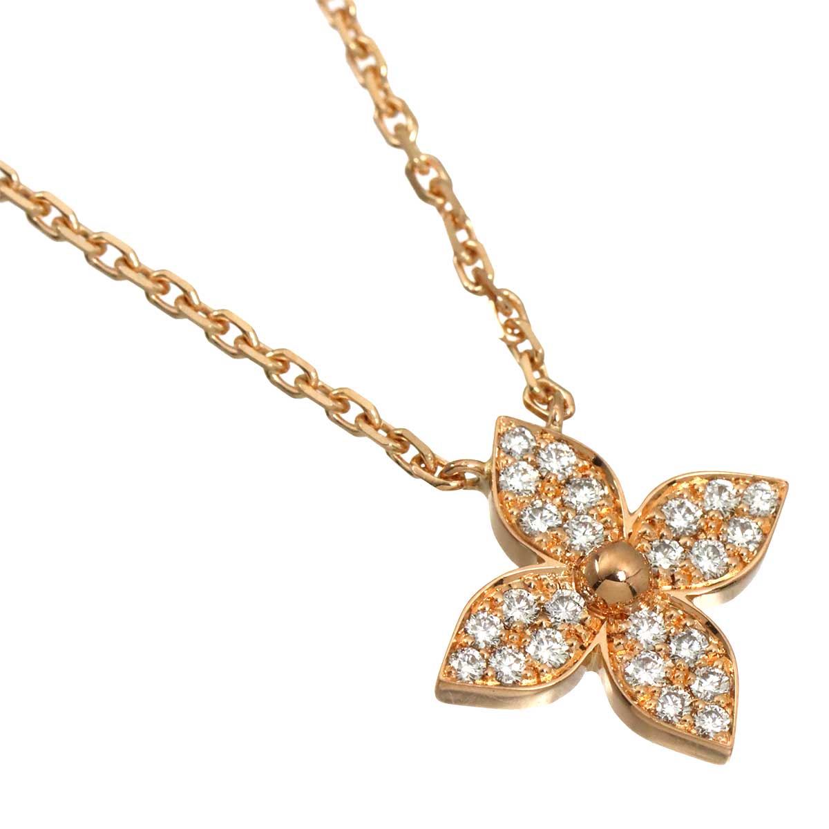 Star Blossom Diamond Necklace 18K PG Pink Gold