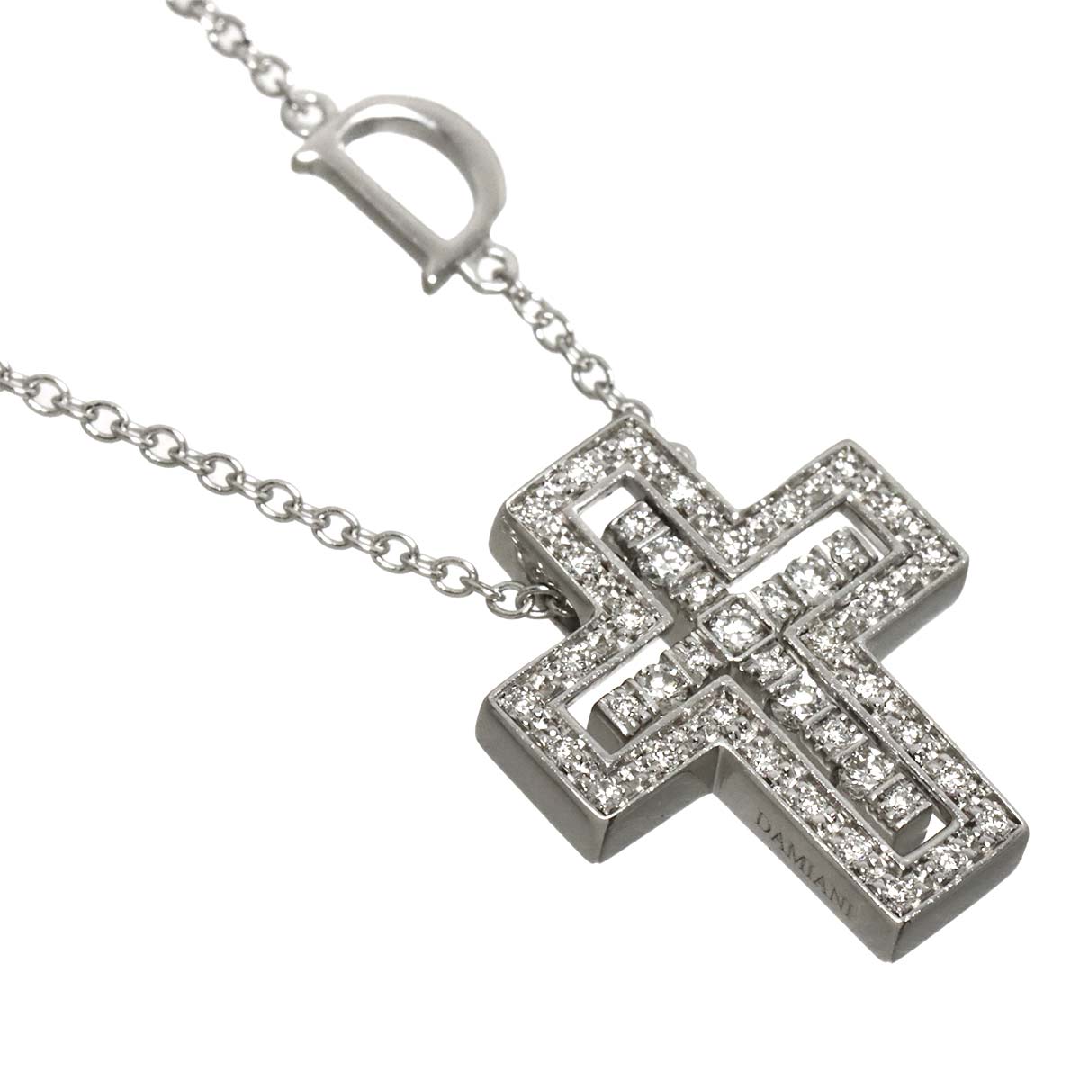 Belle Epoque XXS Diamond Cross Necklace 18K WG 750