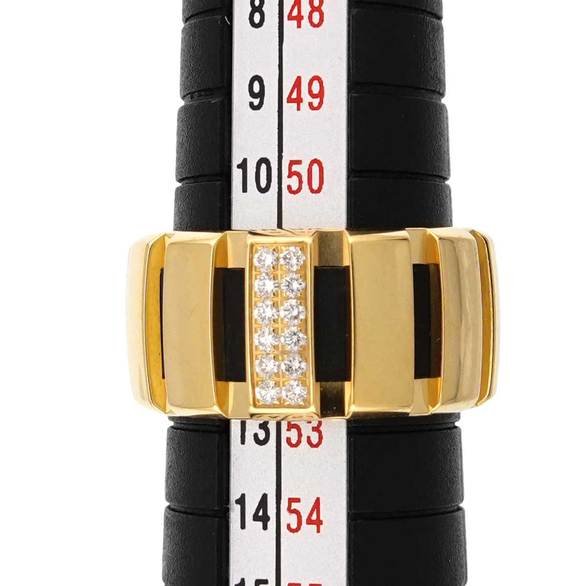 Class one MM Diamond Ring 18K YG Rubber Size52 5.75-6(US)