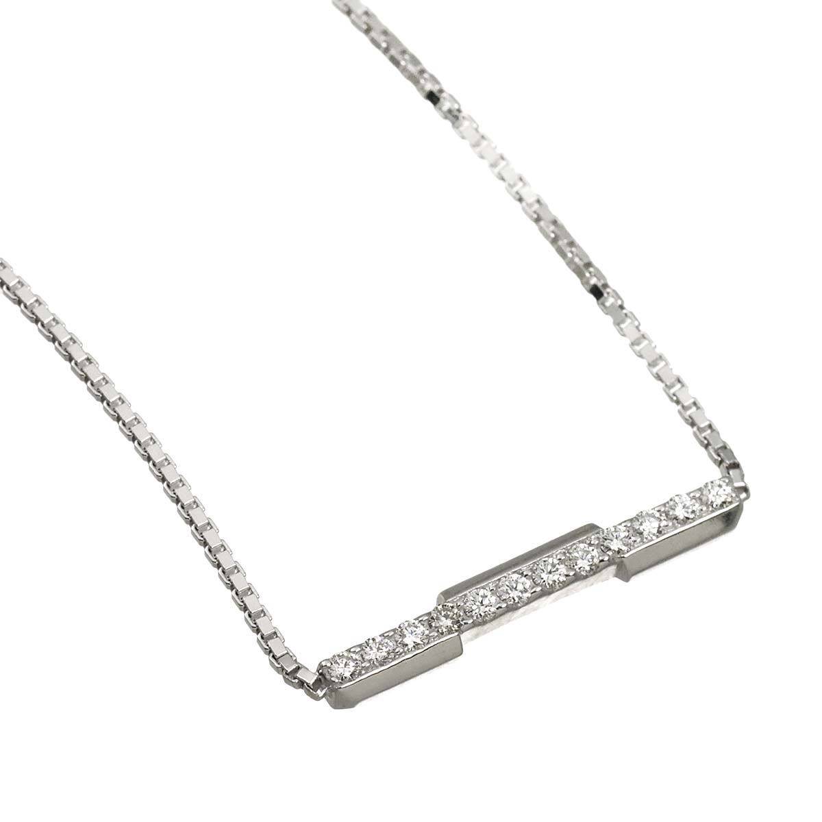 Link to Love Diamond Necklace 18K White Gold 750