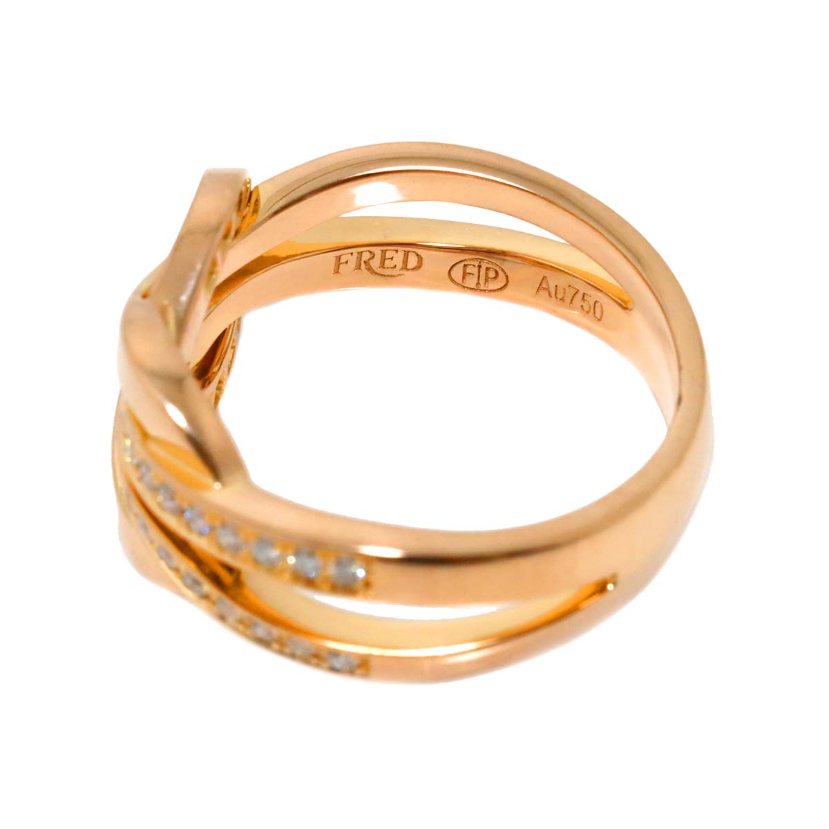 Chance Infinie Diamond MM Ring 18K Pink Gold Size48 4.5(US)