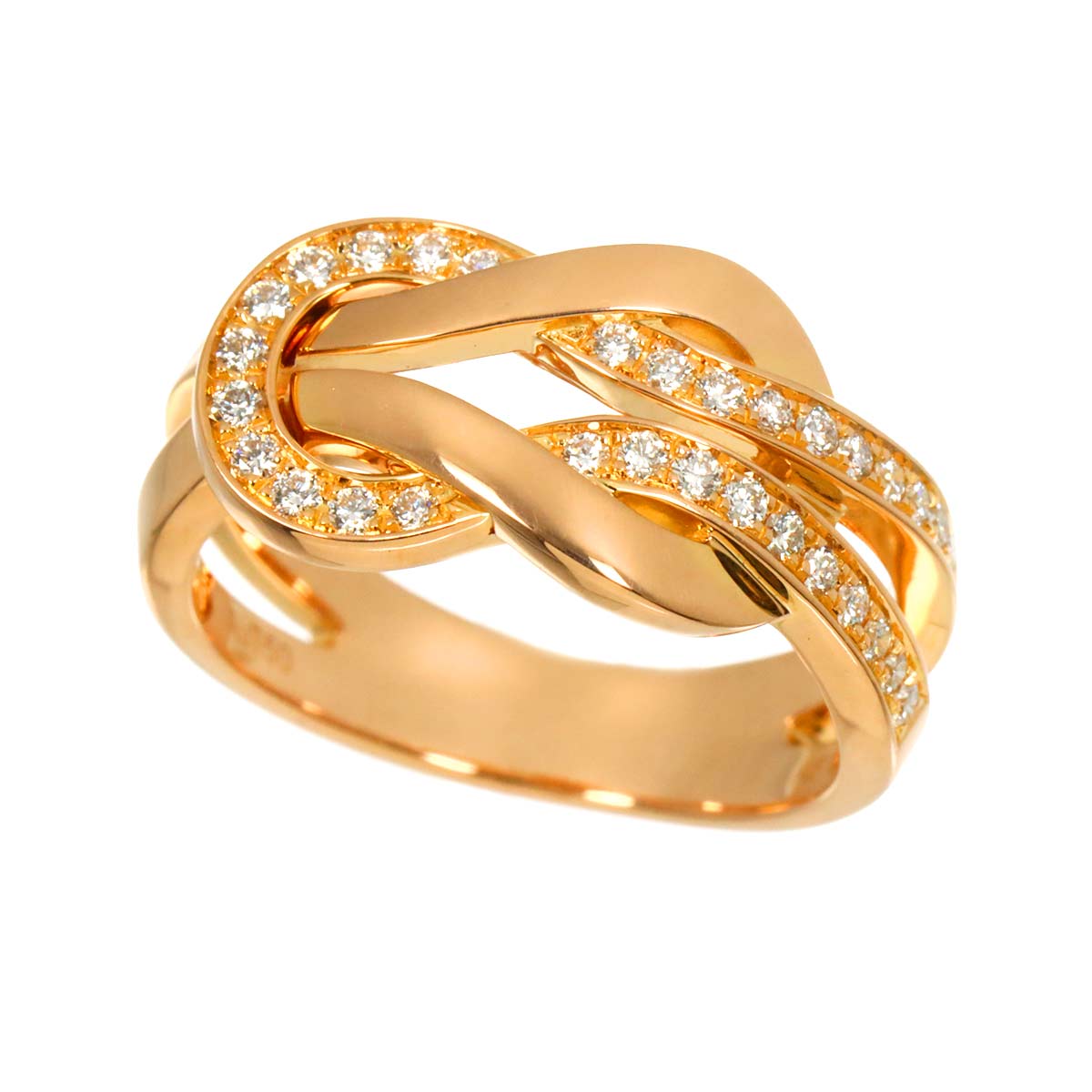 Chance Infinie Diamond MM Ring 18K Pink Gold Size48 4.5(US)