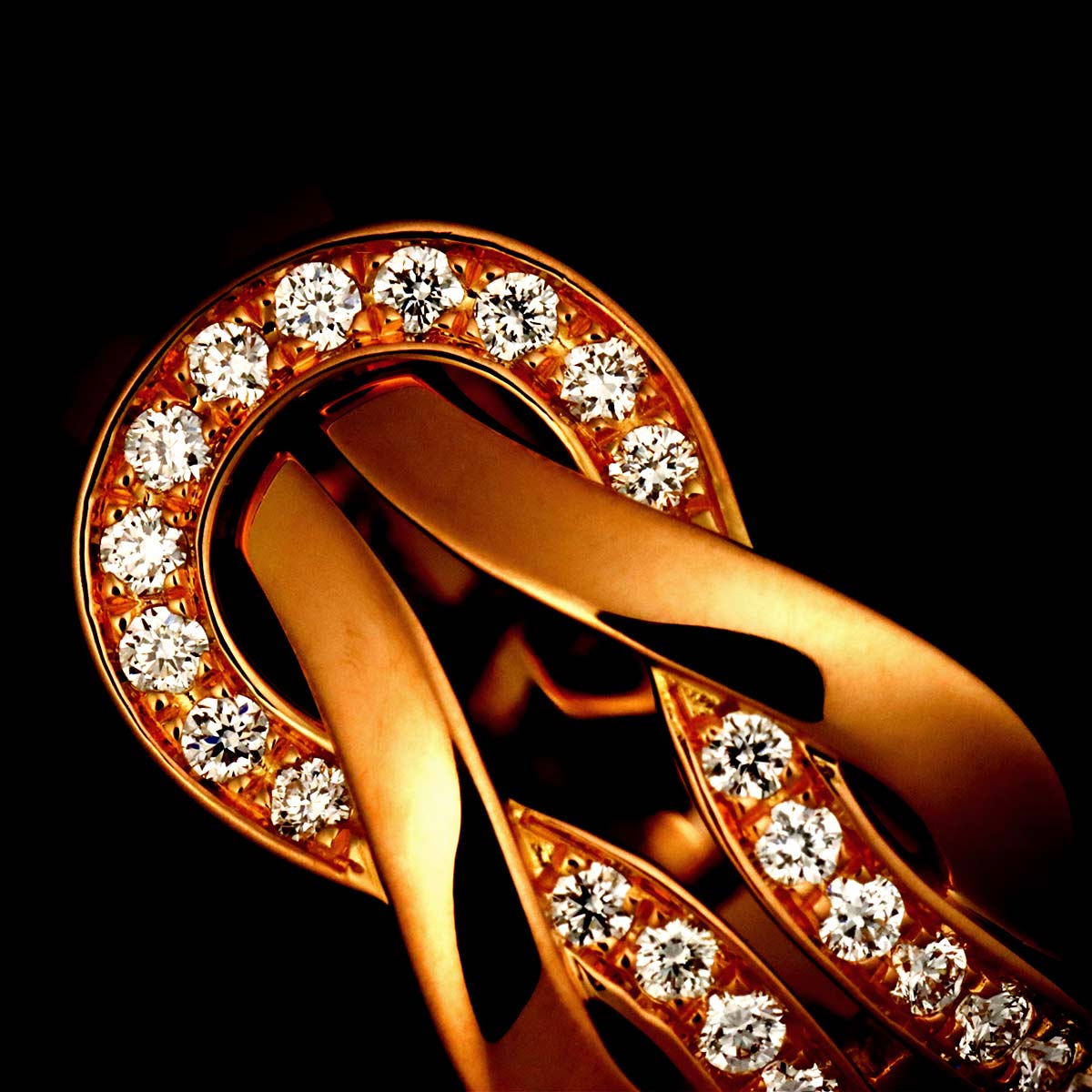 Chance Infinie Diamond MM Ring 18K Pink Gold Size48 4.5(US)