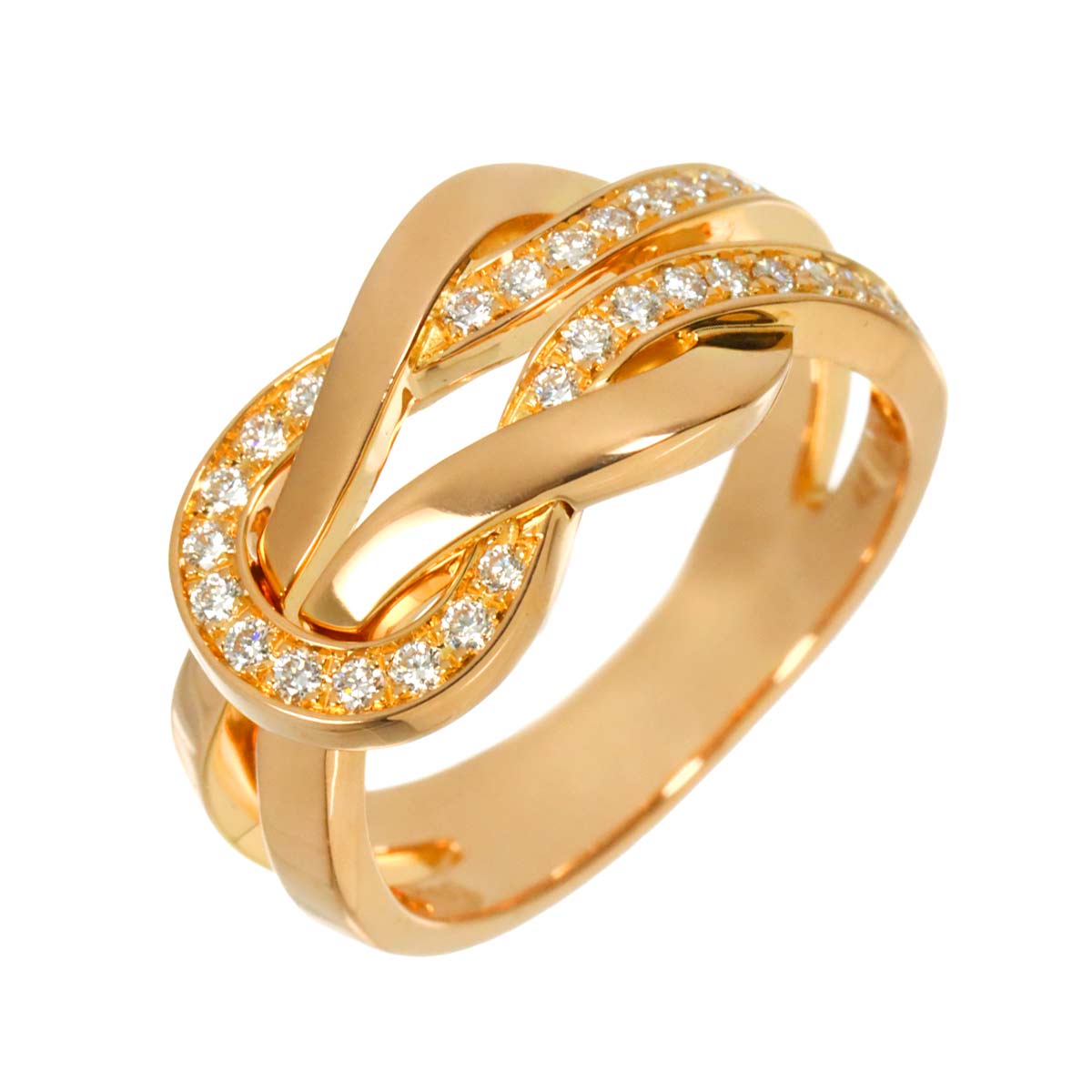 Chance Infinie Diamond MM Ring 18K Pink Gold Size48 4.5(US)
