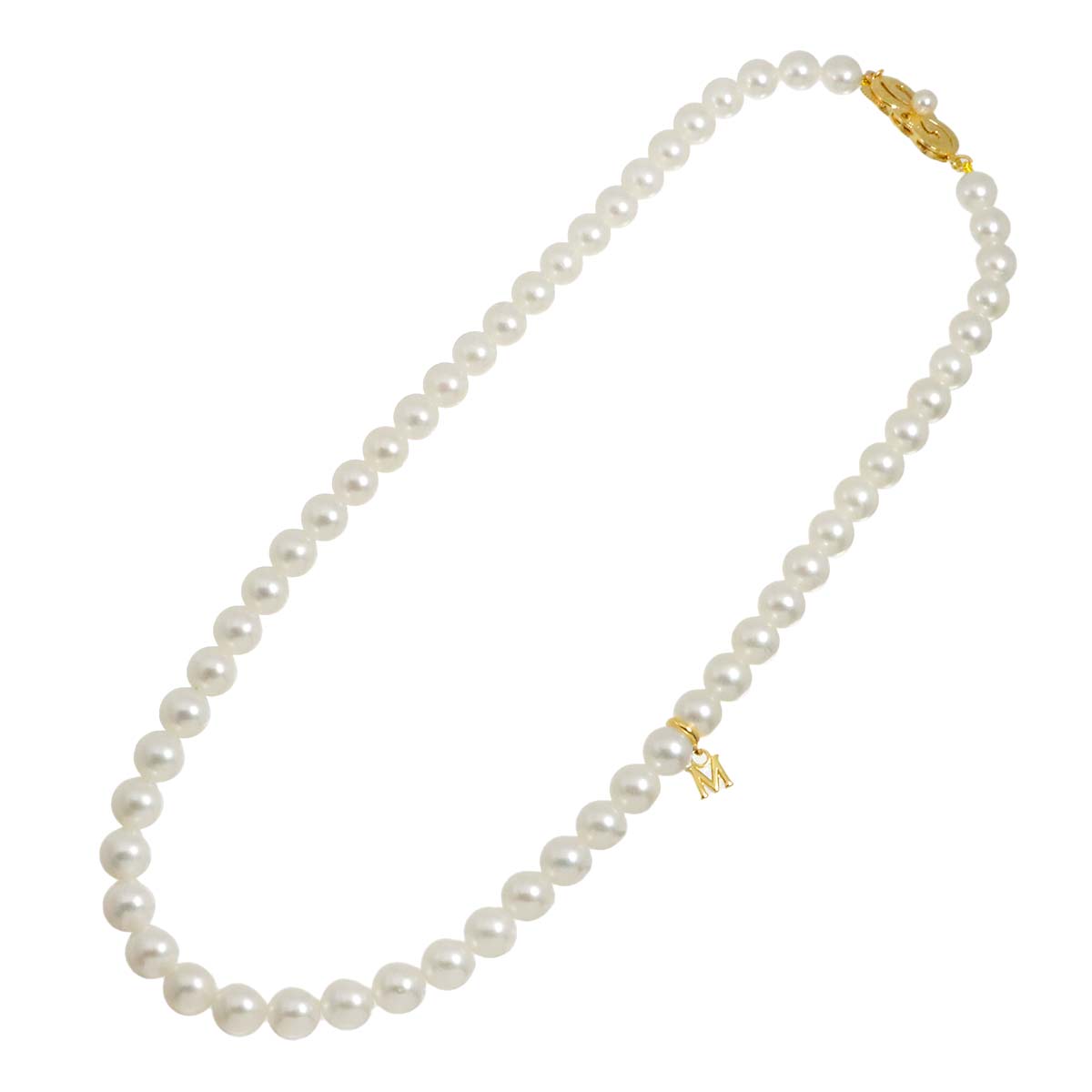 Akoya Pearl 6.4-6.0mm Necklace 18K Yellow Gold 750