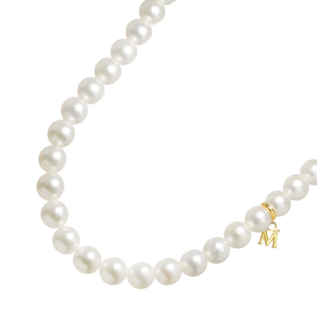 Akoya Pearl 6.4-6.0mm Necklace 18K Yellow Gold 750