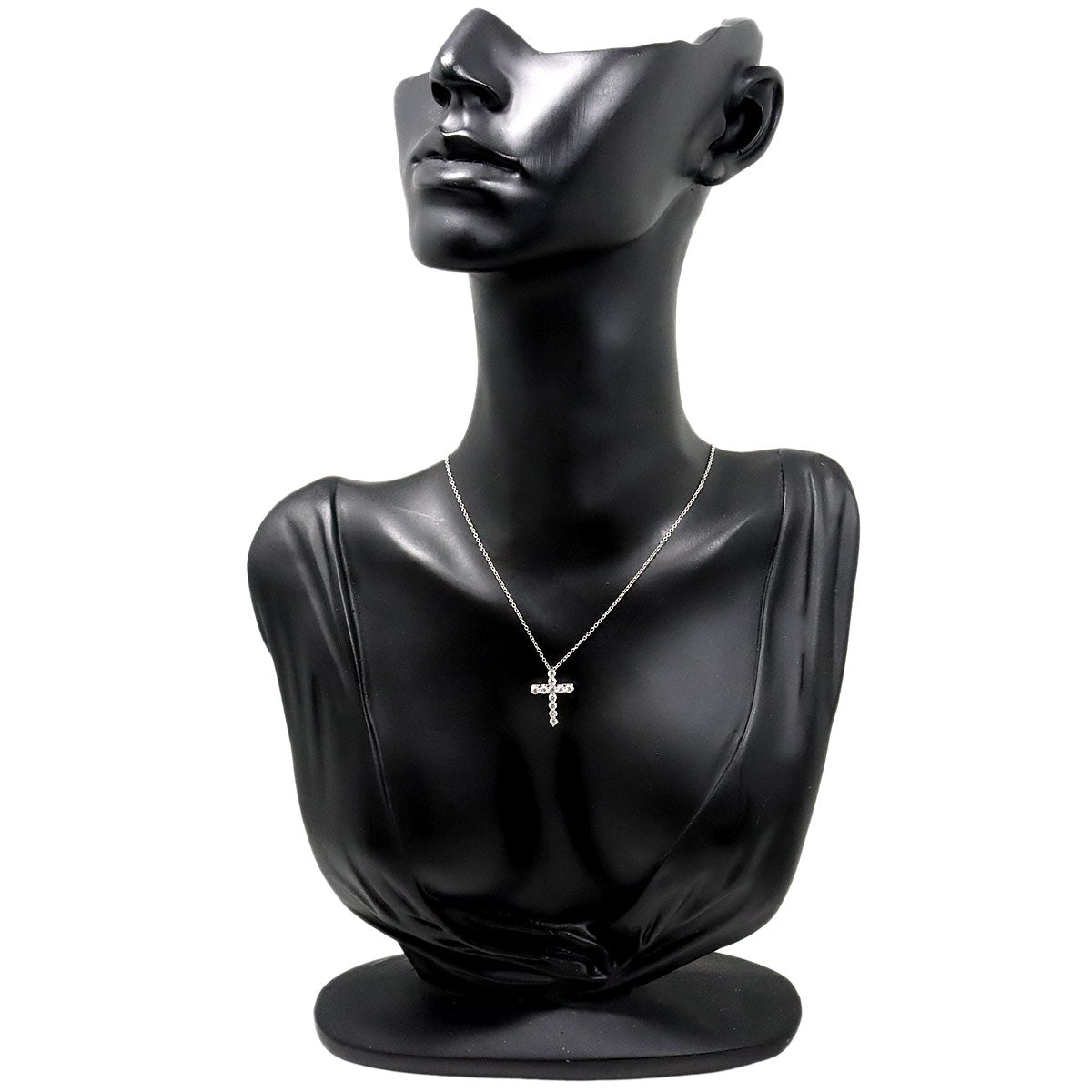 Small Cross Diamond Necklace Platinum