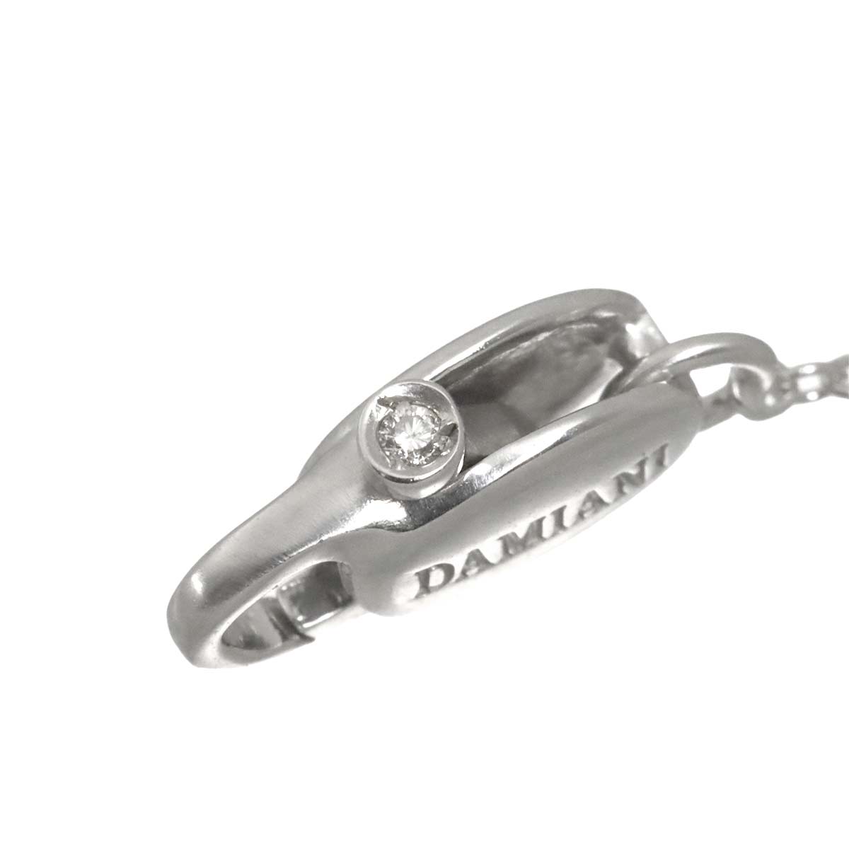Diamond Necklace 18K WG PG 750