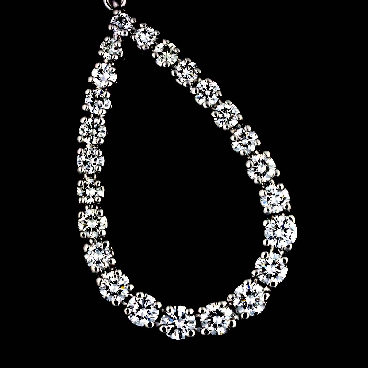 Diamond Necklace 18K WG PG 750