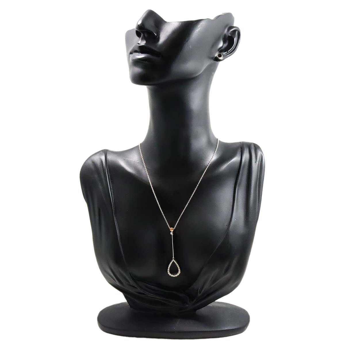 Diamond Necklace 18K WG PG 750