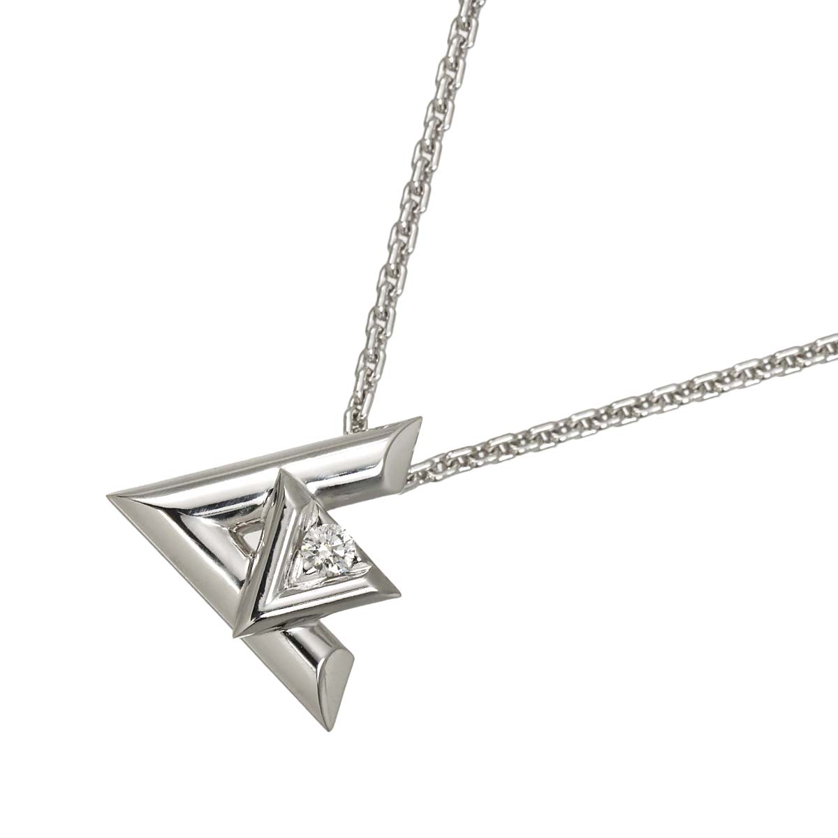 LV Diamond GM Necklace 18K WG 750