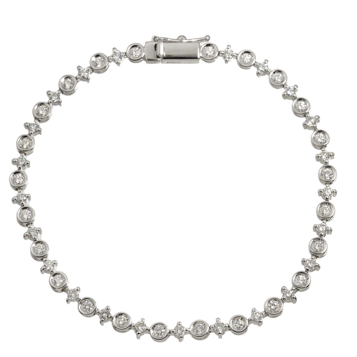 LINE Diamond 1.50ct Bracelet 18K White Gold 750