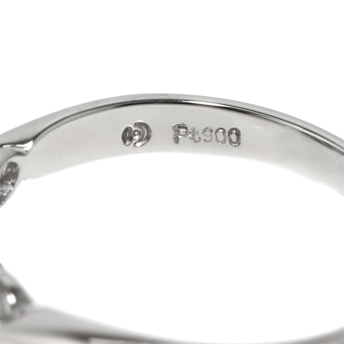 Black Pearl 9.3mm Diamond 0.14ct Ring Platinum size6.75(US)