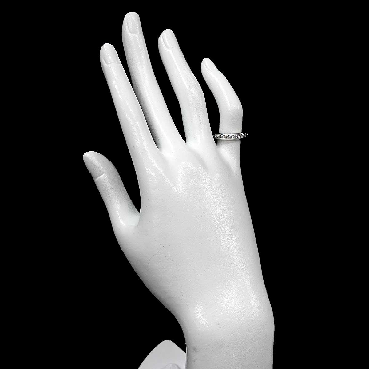 Half Diamond Ring Diamond Platinum Size4.5(US)