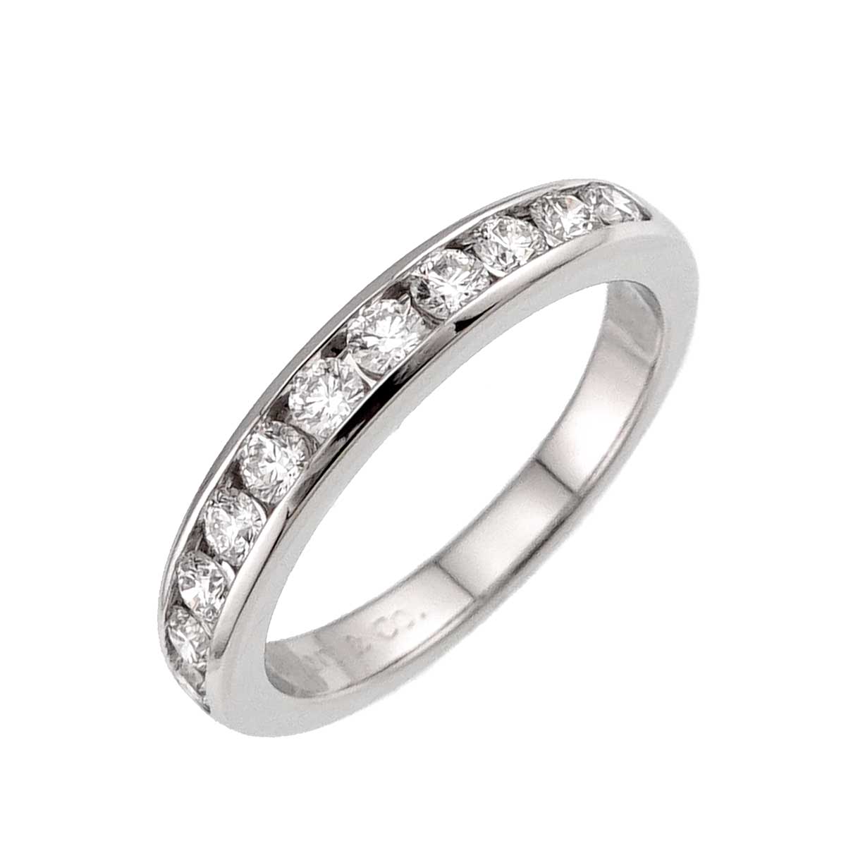 Half Diamond Ring Diamond Platinum Size4.5(US)