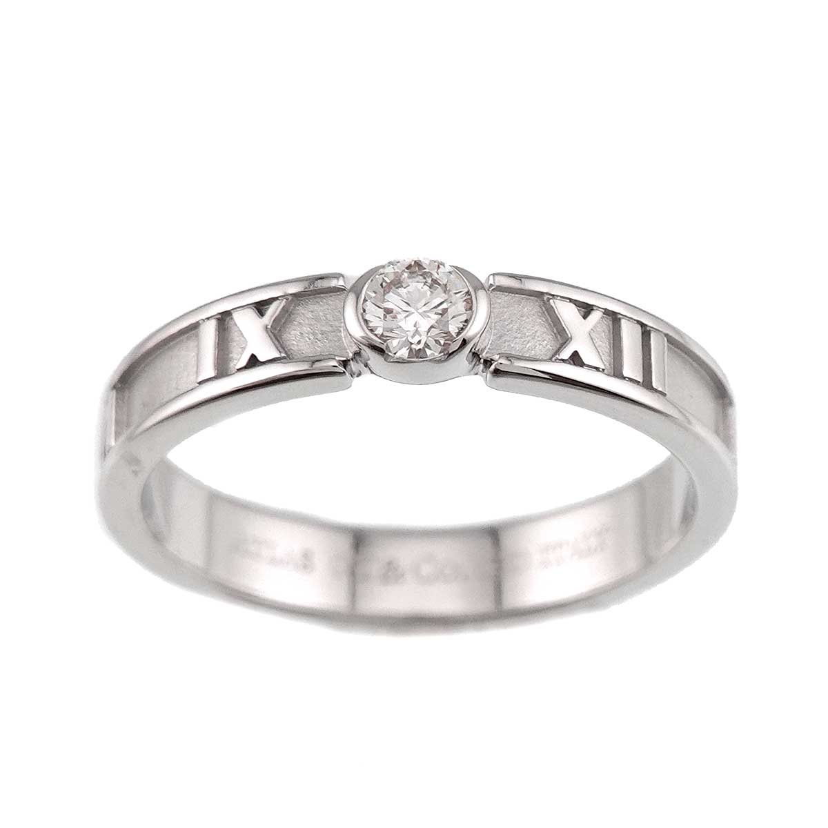 Atlas Diamond Ring 18K White Gold 750 size5.5-5.75(US)