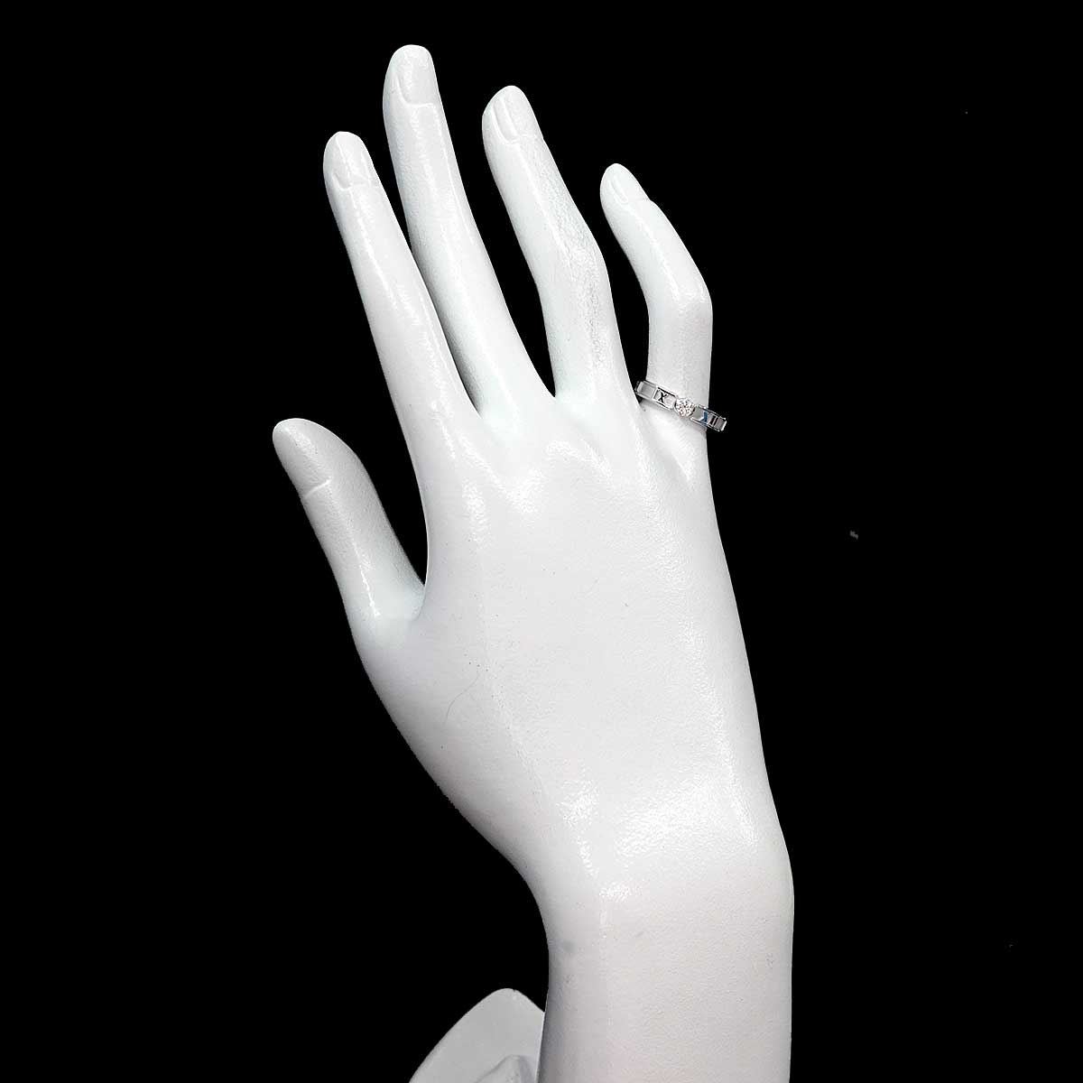 Atlas Diamond Ring 18K White Gold 750 size5.5-5.75(US)
