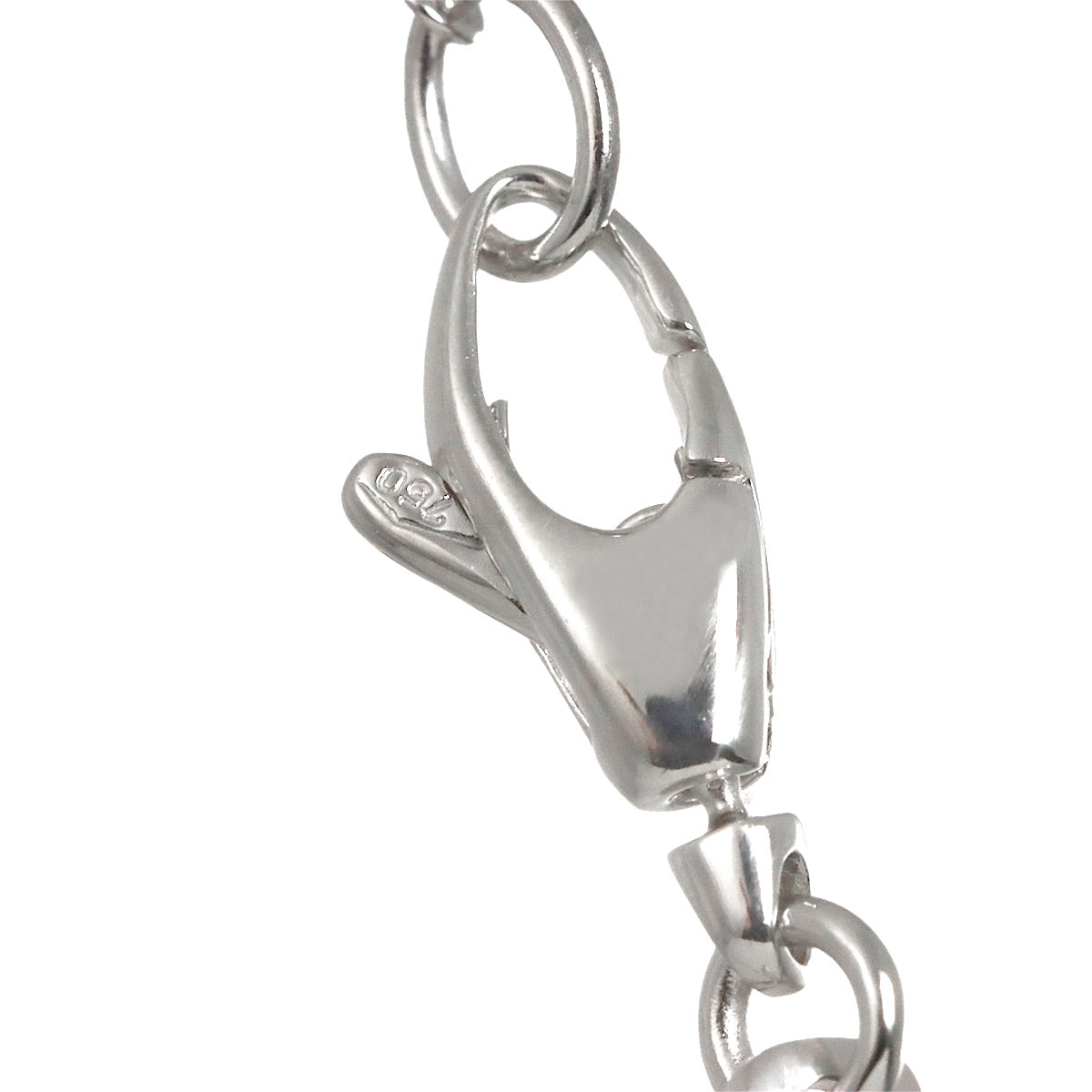 Heart Cross Diamond Necklace 18K White Gold 750