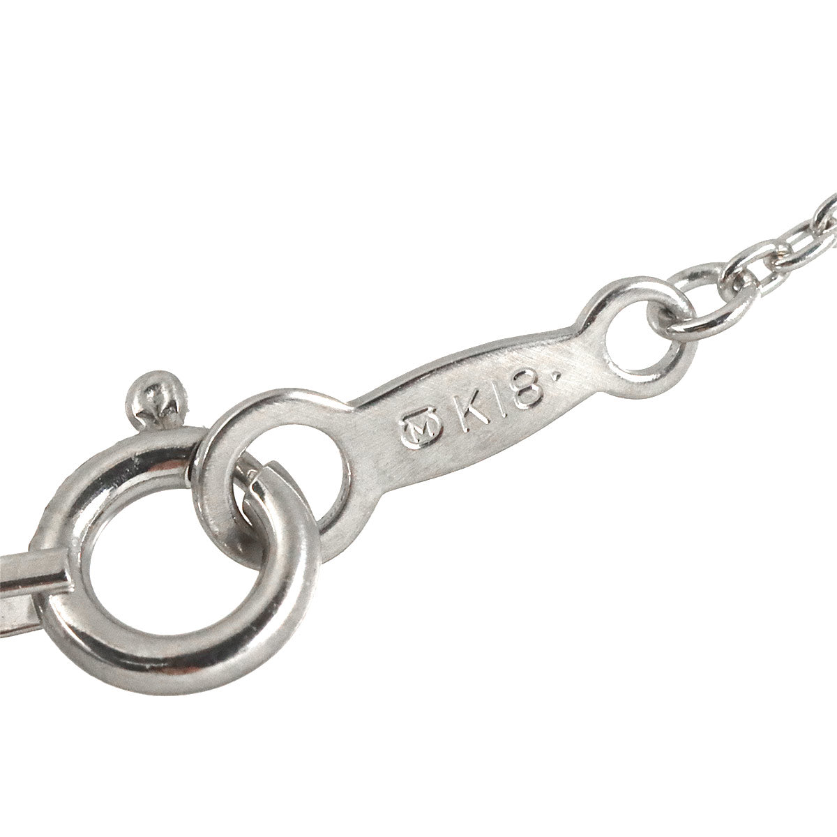 Baby Pearl 3.3mm Diamond Necklace 18K White Gold 750