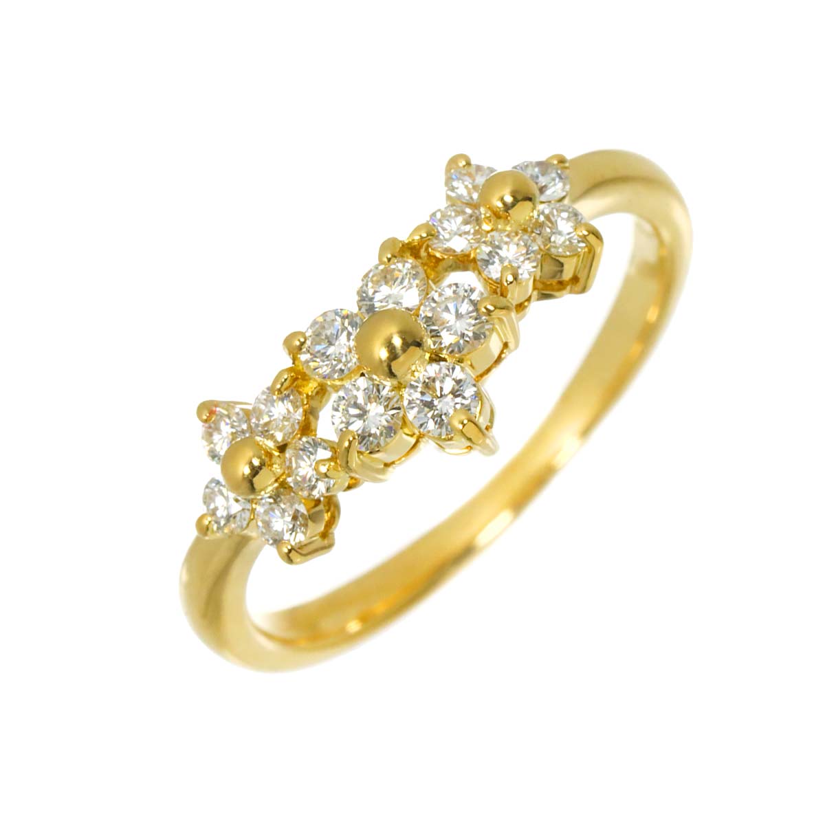 Diamond 0.43ct Ring 18K YG 750 Size6.75(US)