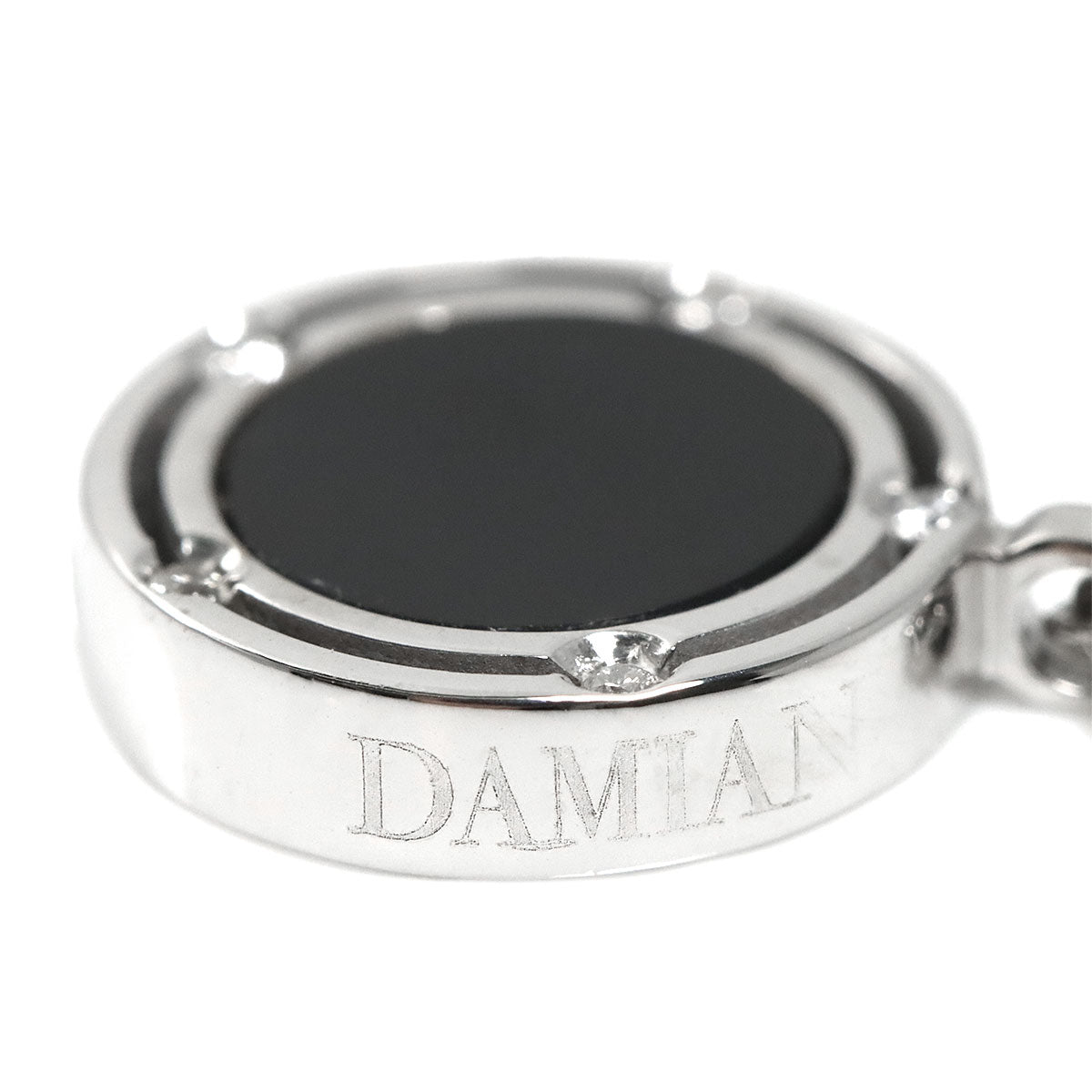 D-SIDE Onyx Diamond Necklace 18K White Gold 750