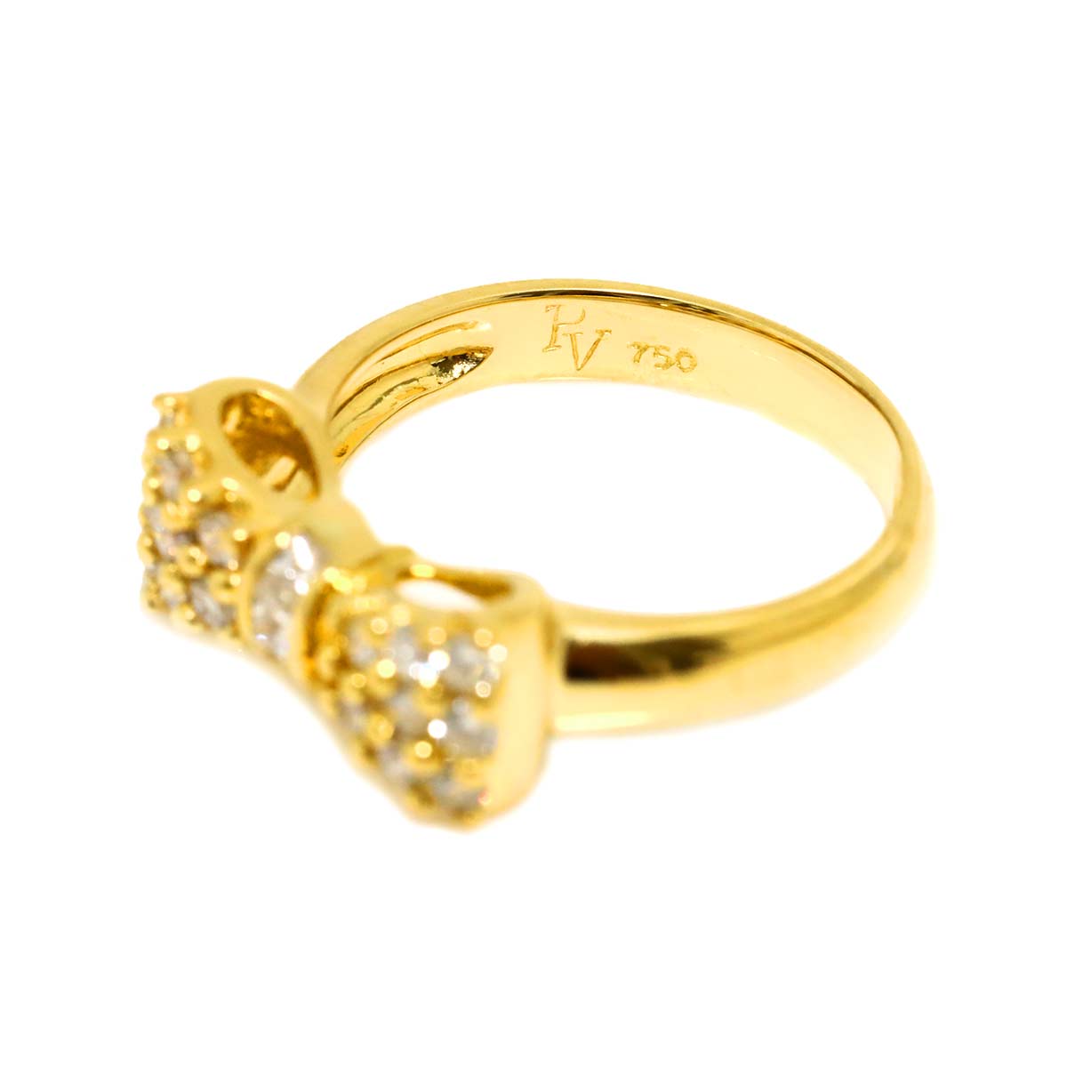Diamond 0.35ct Ring 18K YG 750 size2.75-3(US)