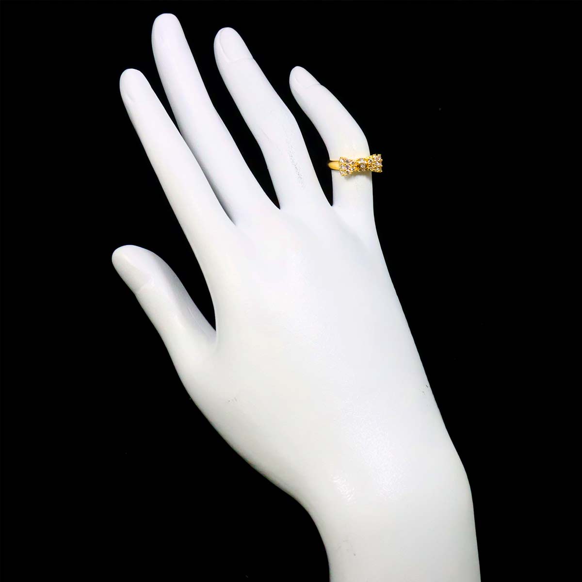 Diamond 0.35ct Ring 18K YG 750 size2.75-3(US)