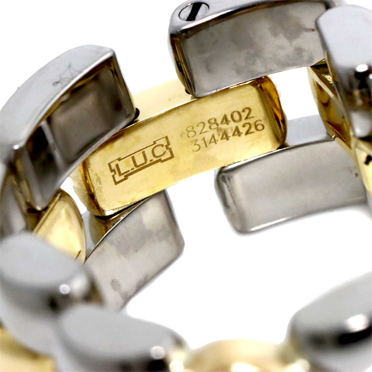 Happy Diamond Ring 18K YG 750 SS Size6.5-6.75(US)