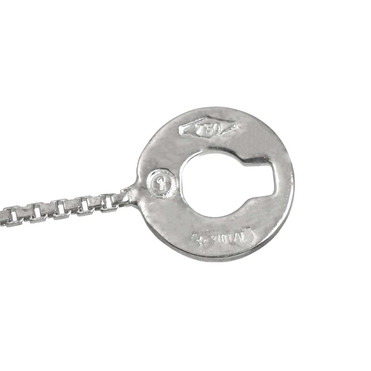 Cross Diamond Necklace 18K White Gold 750