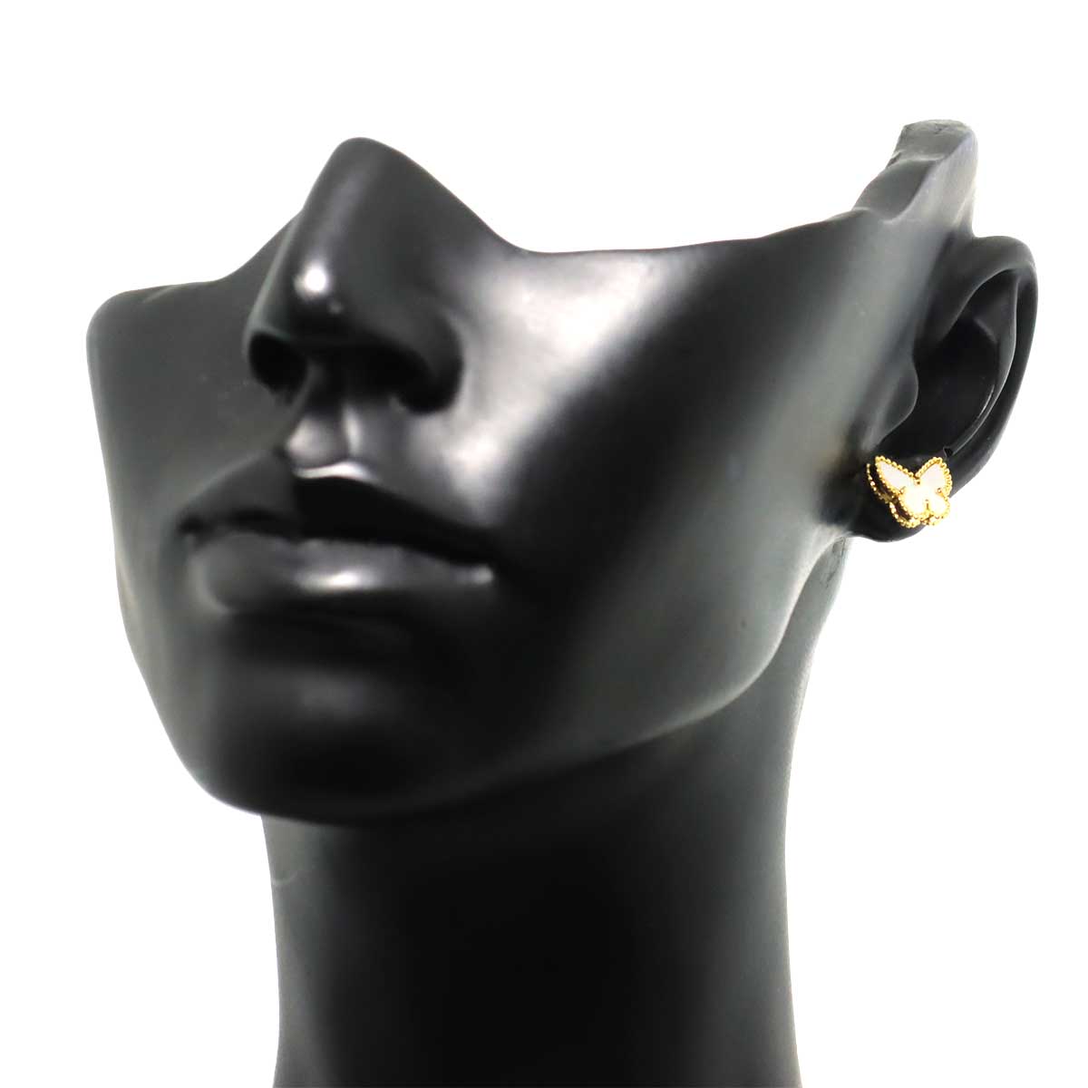 Sweet Alhambra Papillon MOP Earrings Pierced 18K YG
