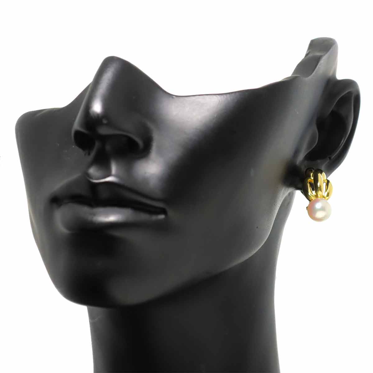 Akoya Pearl 7.2mm Earrings Clip on 18K Yellow Gold 750