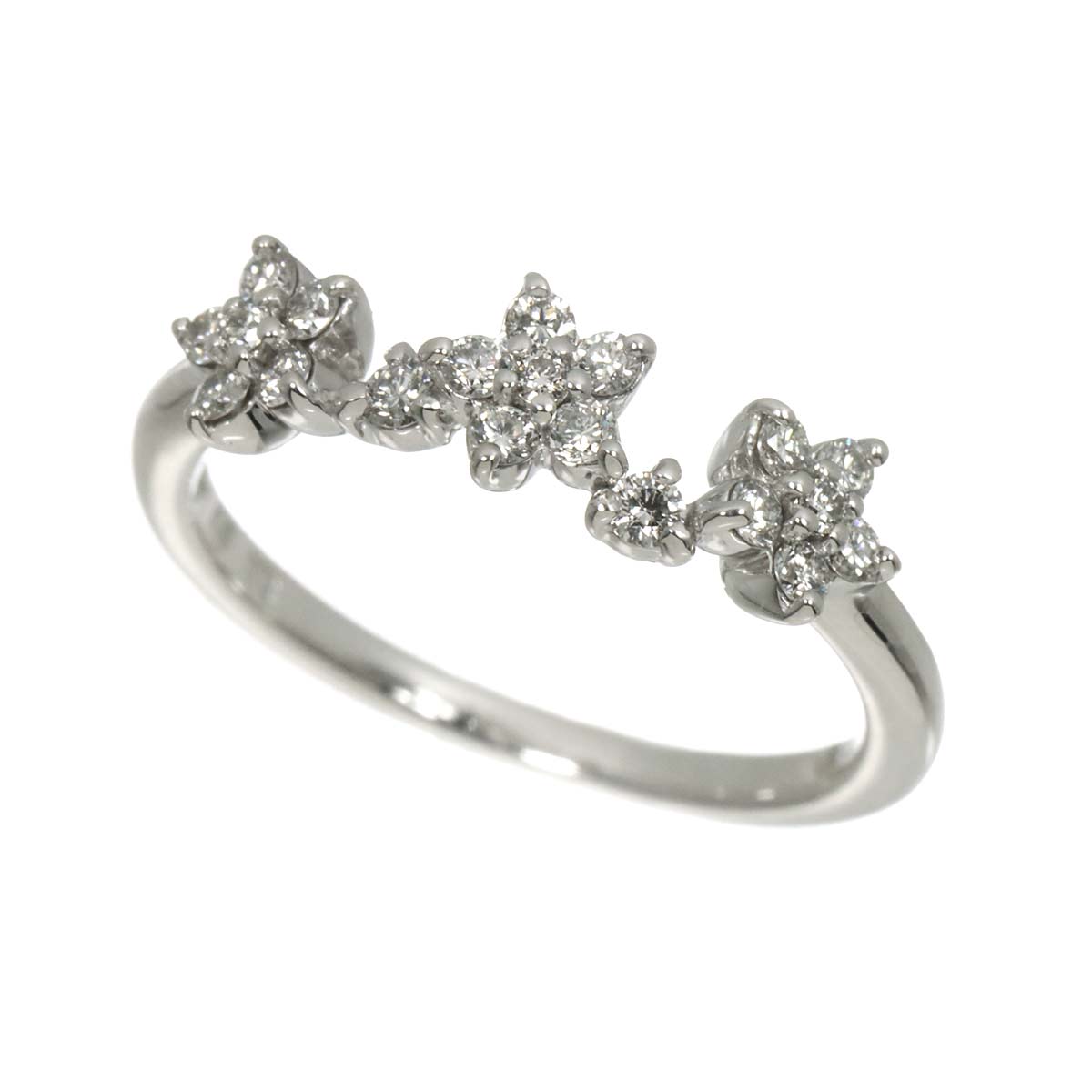 Diamond 0.30ct Ring 18K WG 750 Size5.25(US)