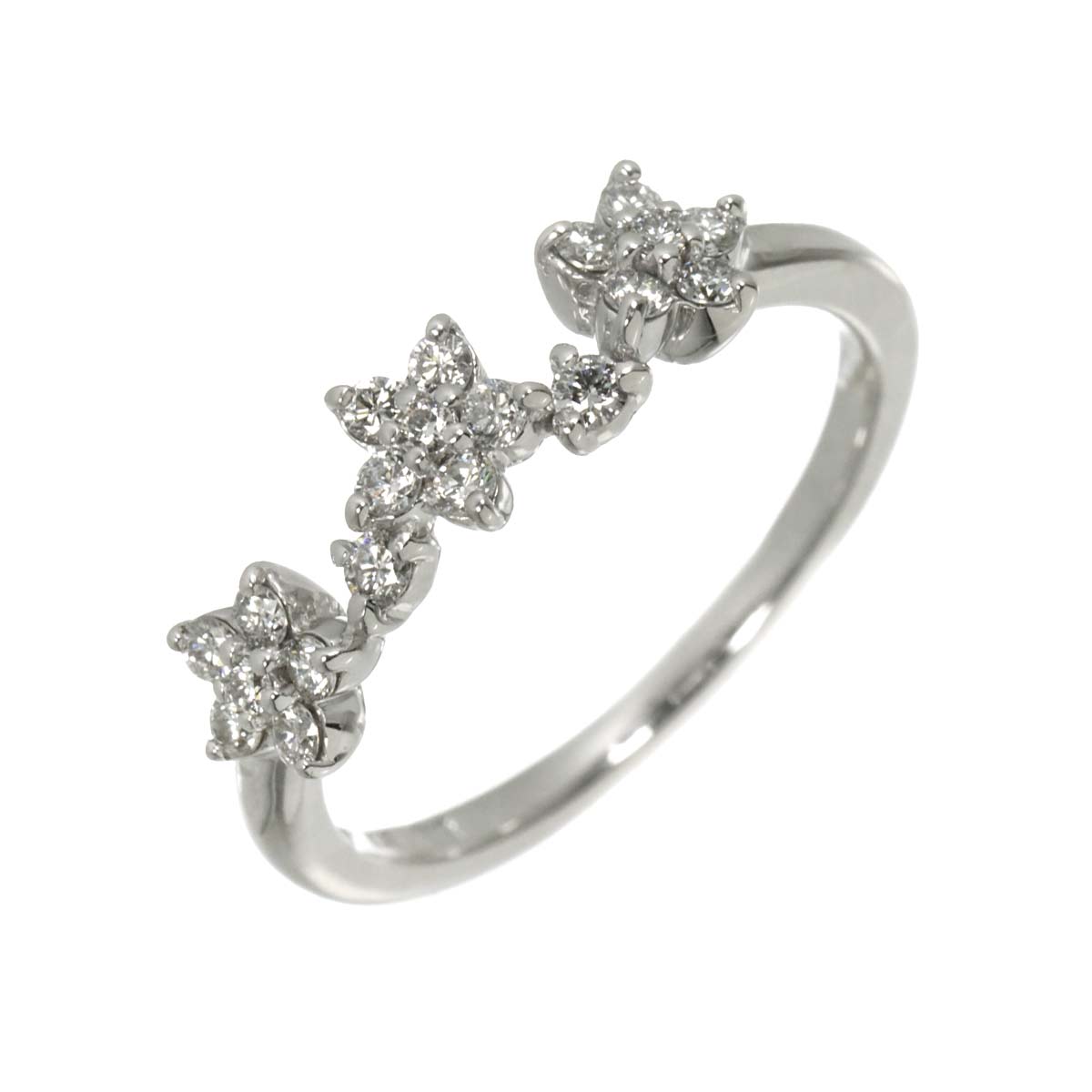 Diamond 0.30ct Ring 18K WG 750 Size5.25(US)