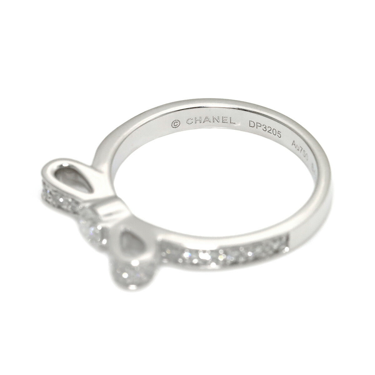 Ruban Diamond SM Ring 18K White Gold 750 Size48 4.5(US)