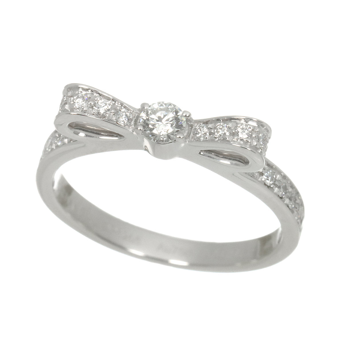 Ruban Diamond SM Ring 18K White Gold 750 Size48 4.5(US)
